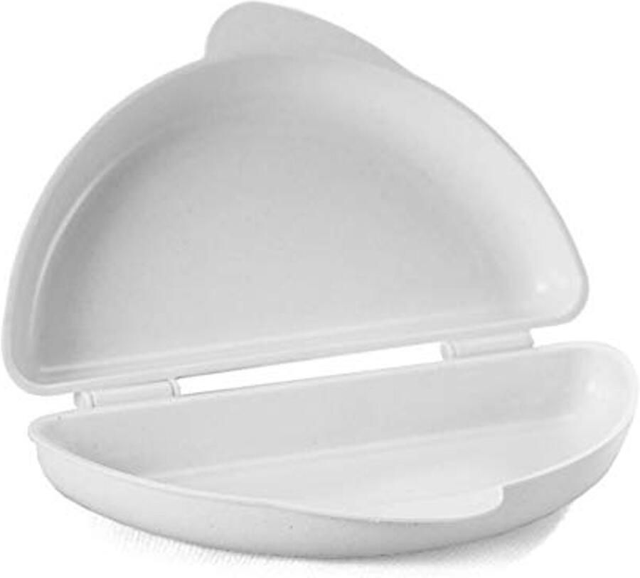 Omelet Pan Eierpan Magnetron Snel Ontbijt Maken Vaatwasserbestendig 21 cm Wit