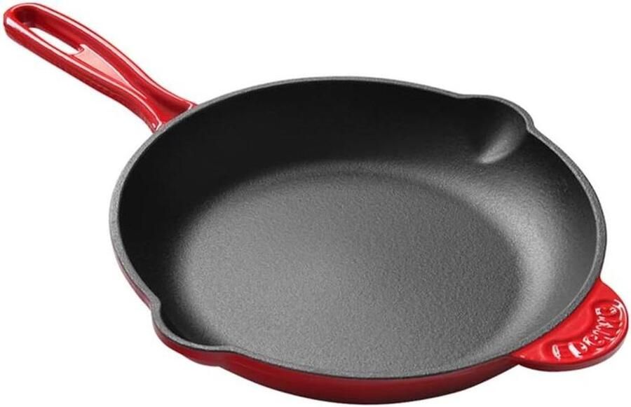 Omelet Pan Gietijzeren Pan Koken en Bakken Twee-in-een Ontwerp N.v.t. Zwart