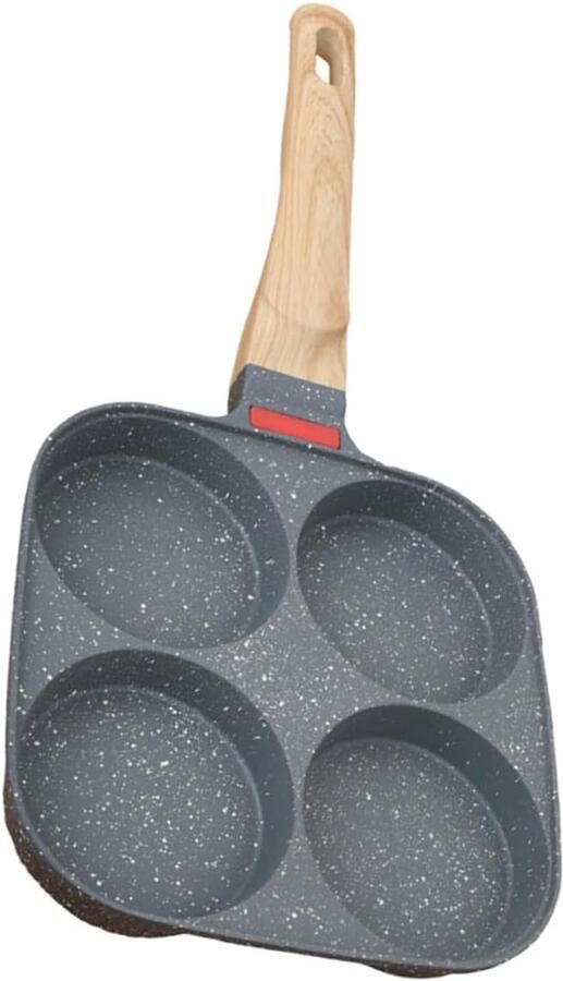 Omelet Pan Hamburger Pan Ei Koekenpan Ontbijt Bakken Antiaanbaklaag 38x19x15cm Multicolor
