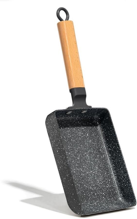 Omelet Pan Japanse Koekenpan Ontbijt Maken Anti-aanbaklaag 18.5 cm Zwart