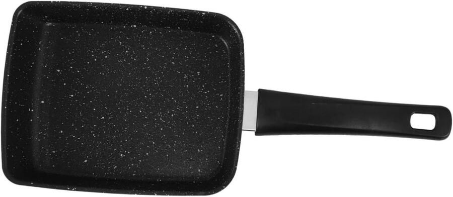 Omelet Pan Japanse Koekenpan Ontbijt Maken Non-stick Coating 36 x 15.5 cm Zwart