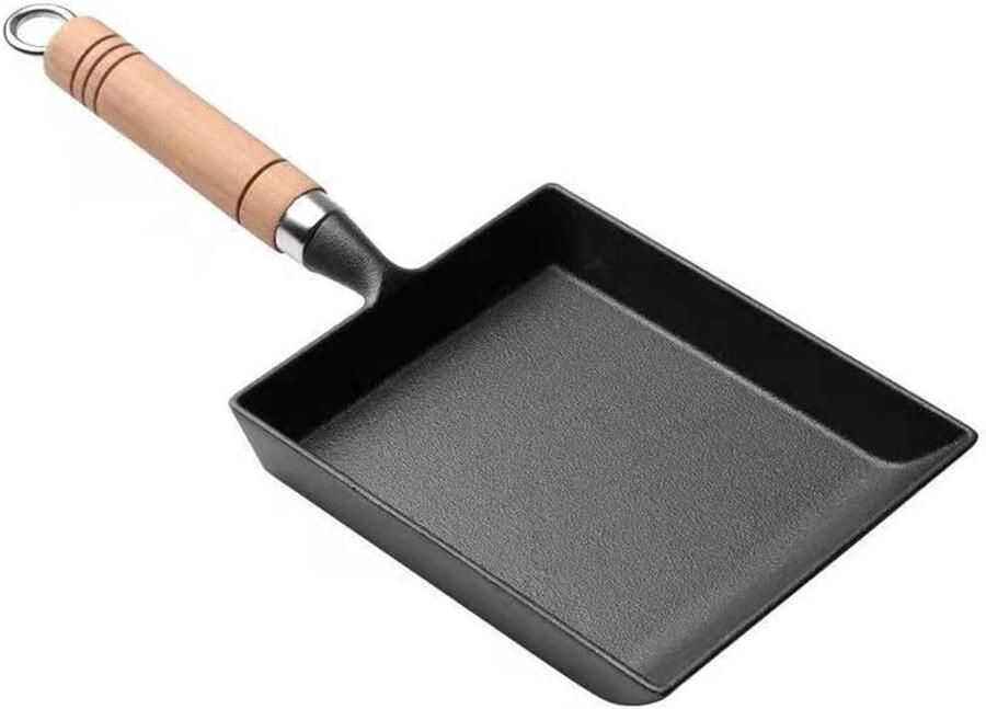 Omelet Pan Japanse Koekenpan Ontbijt Maken Roestvrij Staal 18 cm Zwart
