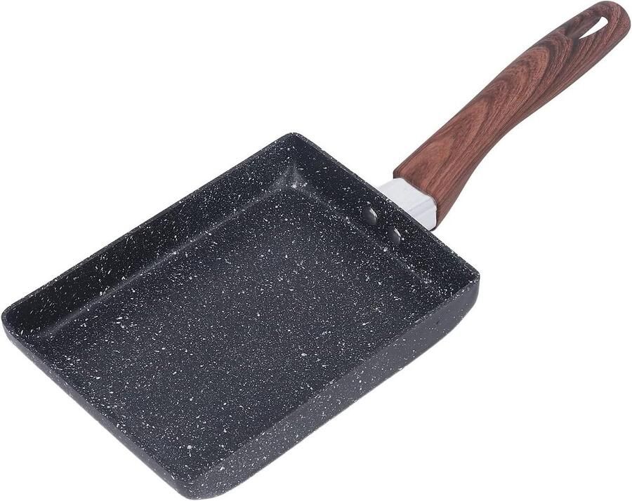 Omelet Pan Japanse Koekenpan Ontbijt Maken Verbeterde Warmteverdeling 28 x 18 cm Multicolour