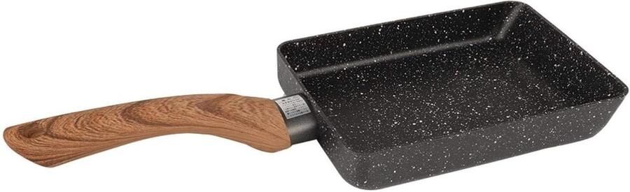 Omelet Pan Japanse Pan Ontbijt Maken Antiaanbaklaag 14 x 5.1 inch Zwart
