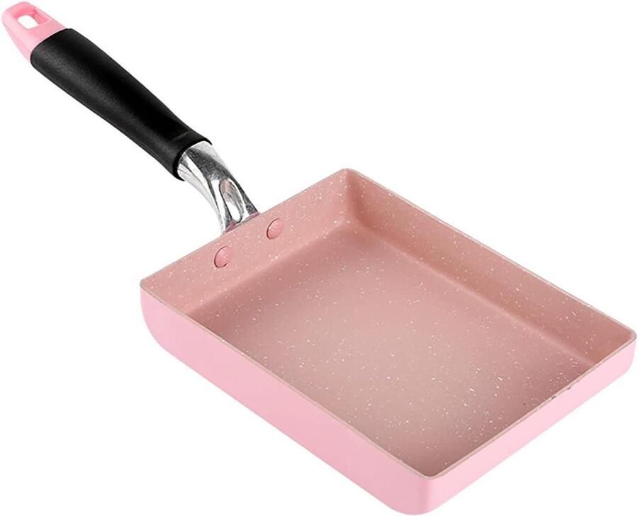 Omelet Pan Koekenpan Ei Ontbijt Maken Anti-aanbaklaag 18x13 cm Roze