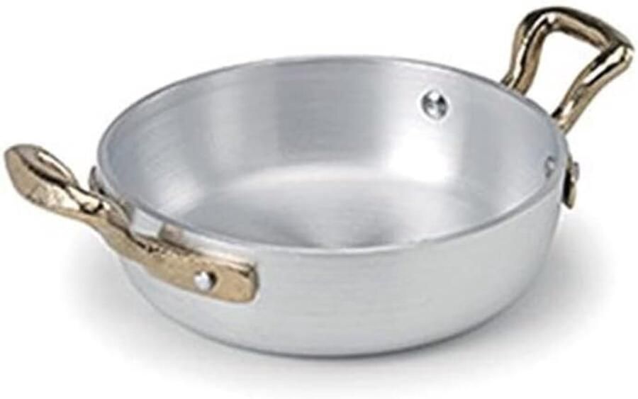 Omelet Pan Koekenpan Eieren Bereiden Met Twee Handvatten 10 cm Diameter Zilver