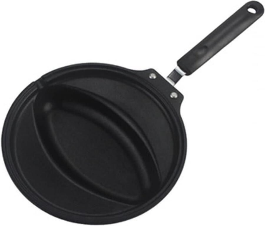 Omelet Pan Koekenpan Omurice Ontbijt Maken Anti-aanbaklaag 22x22x20cm Zwart