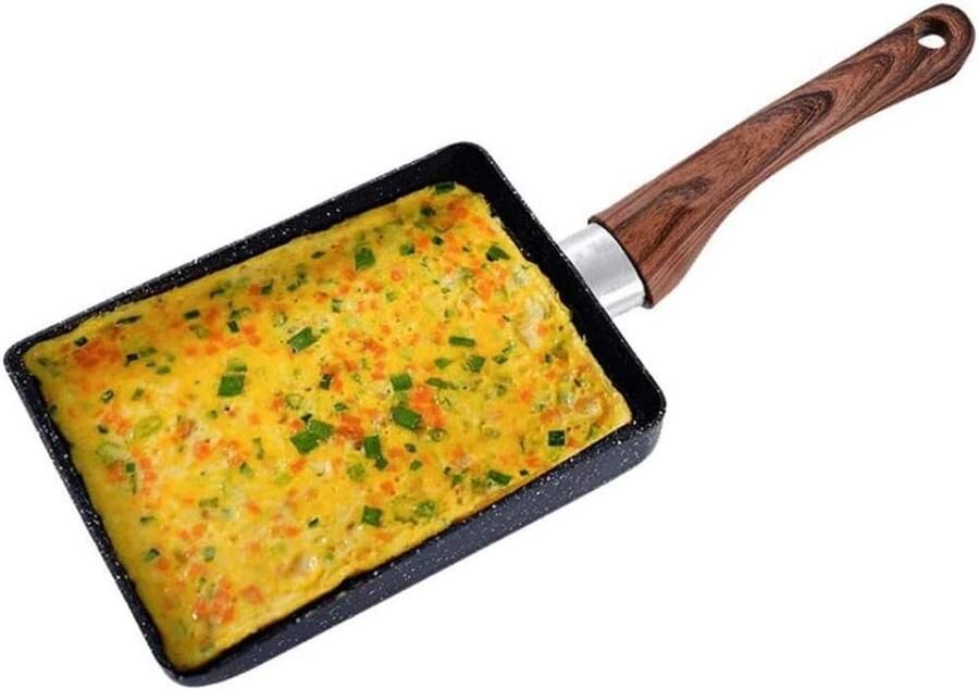 Omelet Pan Koekenpan Ontbijt Maken Antiaanbak 35 cm Zwart