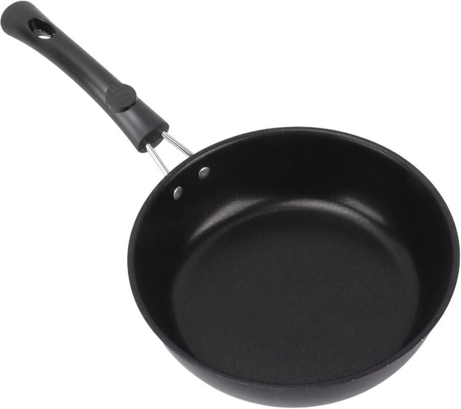 Omelet Pan Koekenpan Roestvrij Staal Gezond Bakken Non-stick Coating 20 cm Zilver