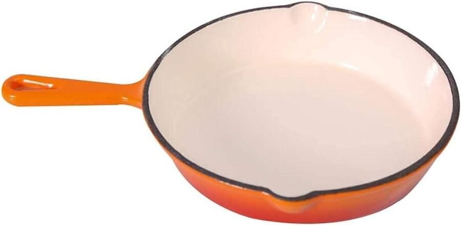 Omelet Pan Koekenpan Wok Koken en Bakken Gietijzer Materiaal 20 cm Oranje