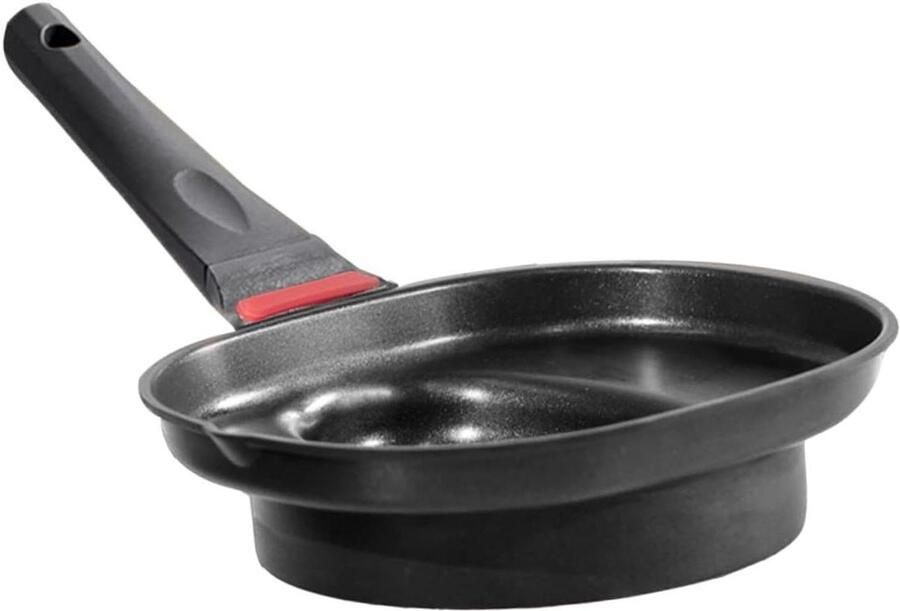 Omelet Pan Koekenpan Wok Ontbijt Maken Anti-aanbaklaag 38x25x9.5cm Zwart