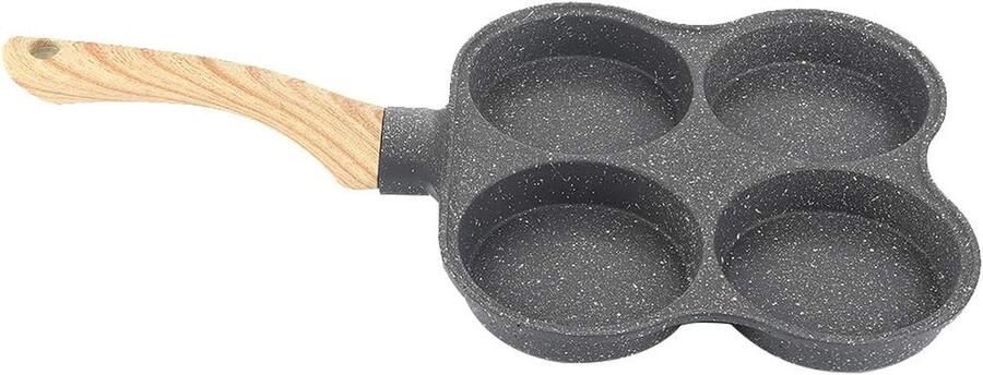 Omelet Pan Pannenkoekenpan Eierpan Ontbijt Bereiden Vier Gaten Ontwerp Niet gespecificeerd Zilver