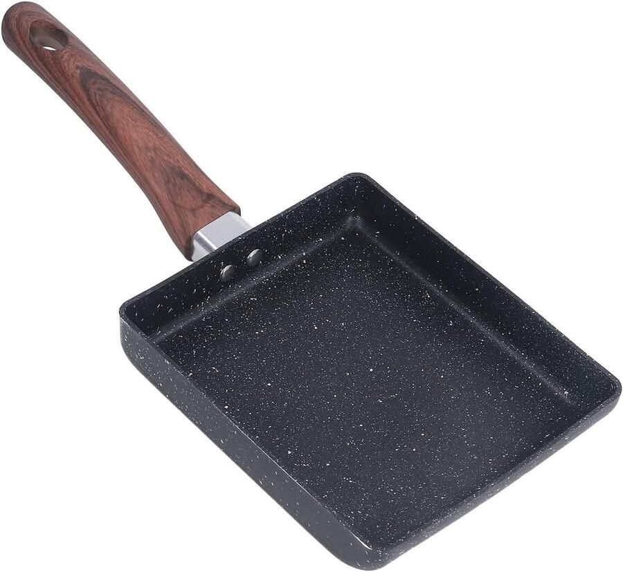 Tamagoyaki Pan Japanse Omeletpan Ontbijt Bereiden Anti-aanbaklaag 33x285cm Zwart