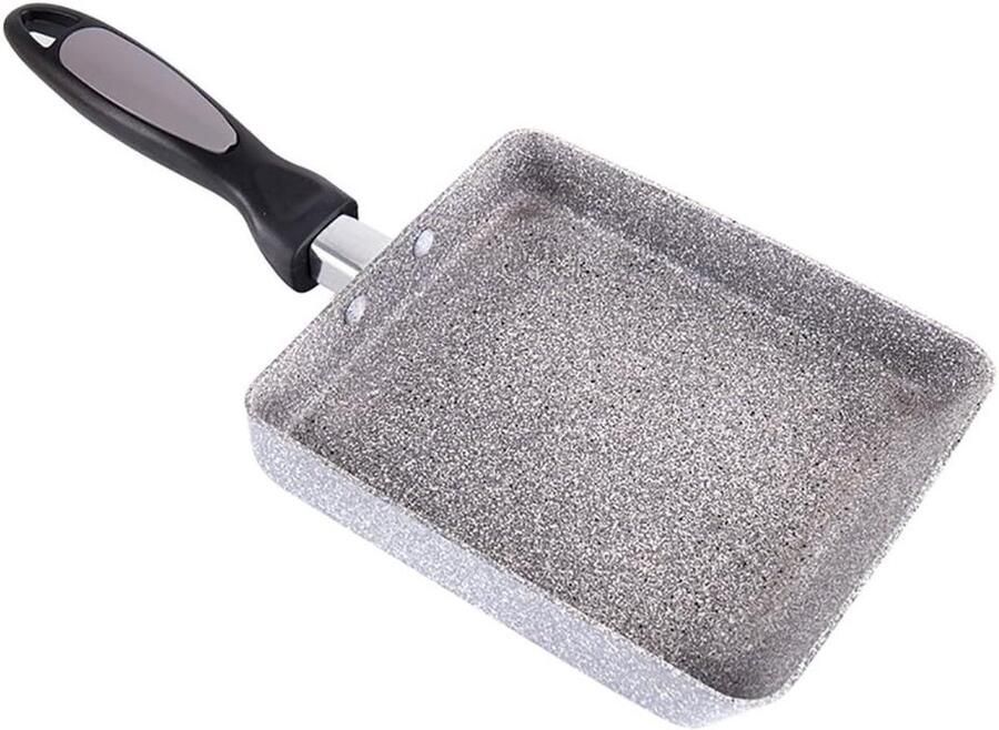 Omelet Pan Tamagoyaki Pan Ei Pan Ontbijt Maken Antiaanbak Steencoating 13x18.5 cm Grijs