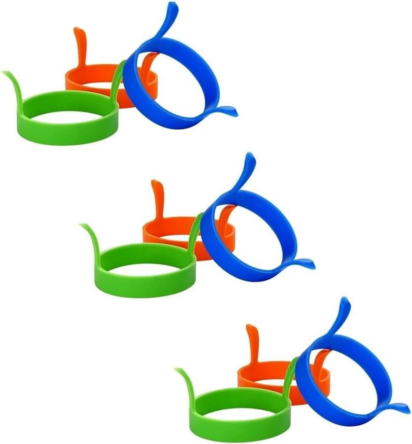 Omelet Ring Eierring Bakvorm Ontbijt Maken Non-stick Siliconen 26.5 cm Afgebeeld