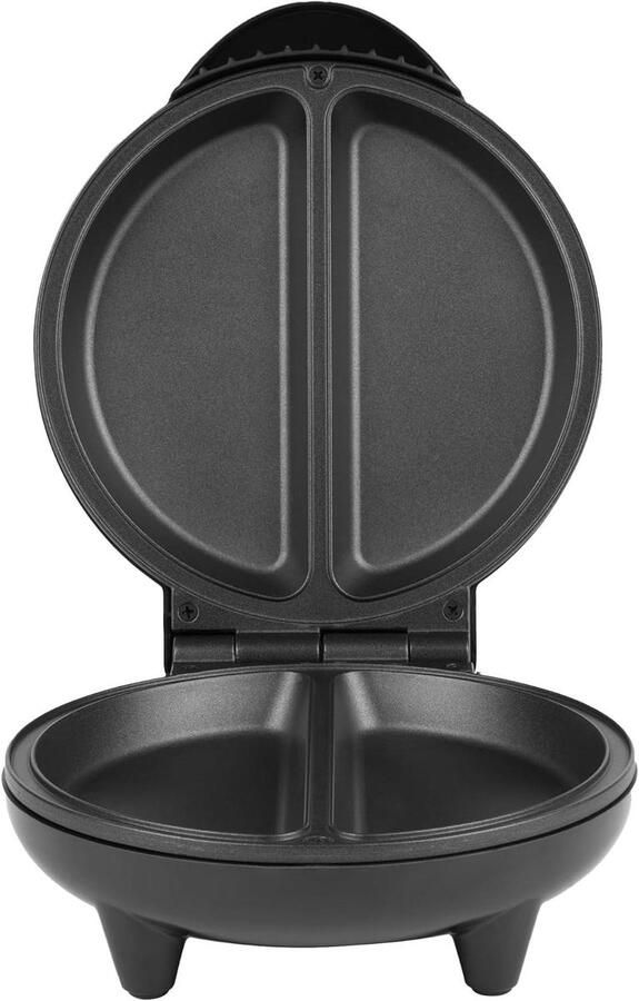 Omeletmaker voor 2 Eierkoker Dubbele Omeletmaker Ontbijt Maken Geen Omdraaien Nodig 750W Zwart