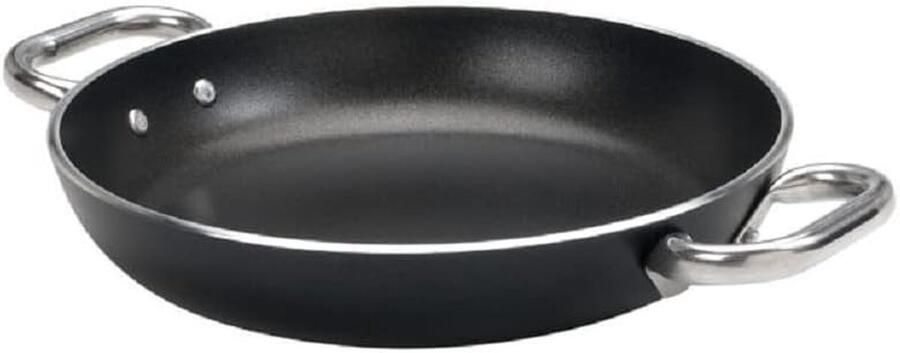 Omeletpan Aluminium Koekenpan Ontbijt Bereiden Elegant Design 24 cm Diameter Zwart