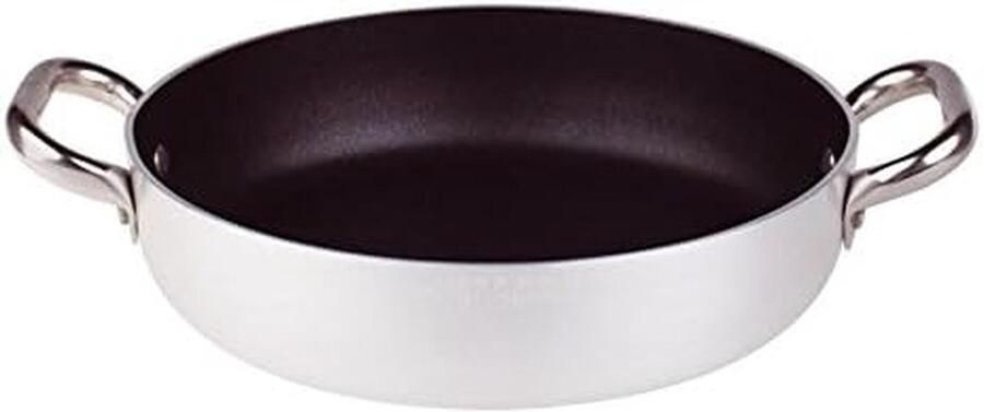Omeletpan Aluminium Koekenpan Ontbijt Maken Twee Handgrepen 24 cm Zilver