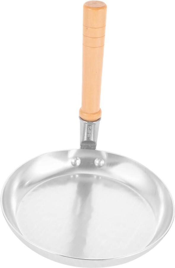Omeletpan Antiaanbak Kleine koekenpan Ontbijt maken Comfortabele handgreep 18.5 cm Zilver