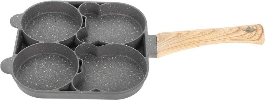 Omeletpan Antiaanbak Koekenpan Eten Bereiden Hittegeleidende Bodem 37.5 cm Grijs