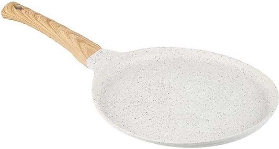 Omeletpan Crêpe pan Platte koekenpan Pannenkoeken Bakken Snel en gelijkmatig verwarmt 24 cm Zwart
