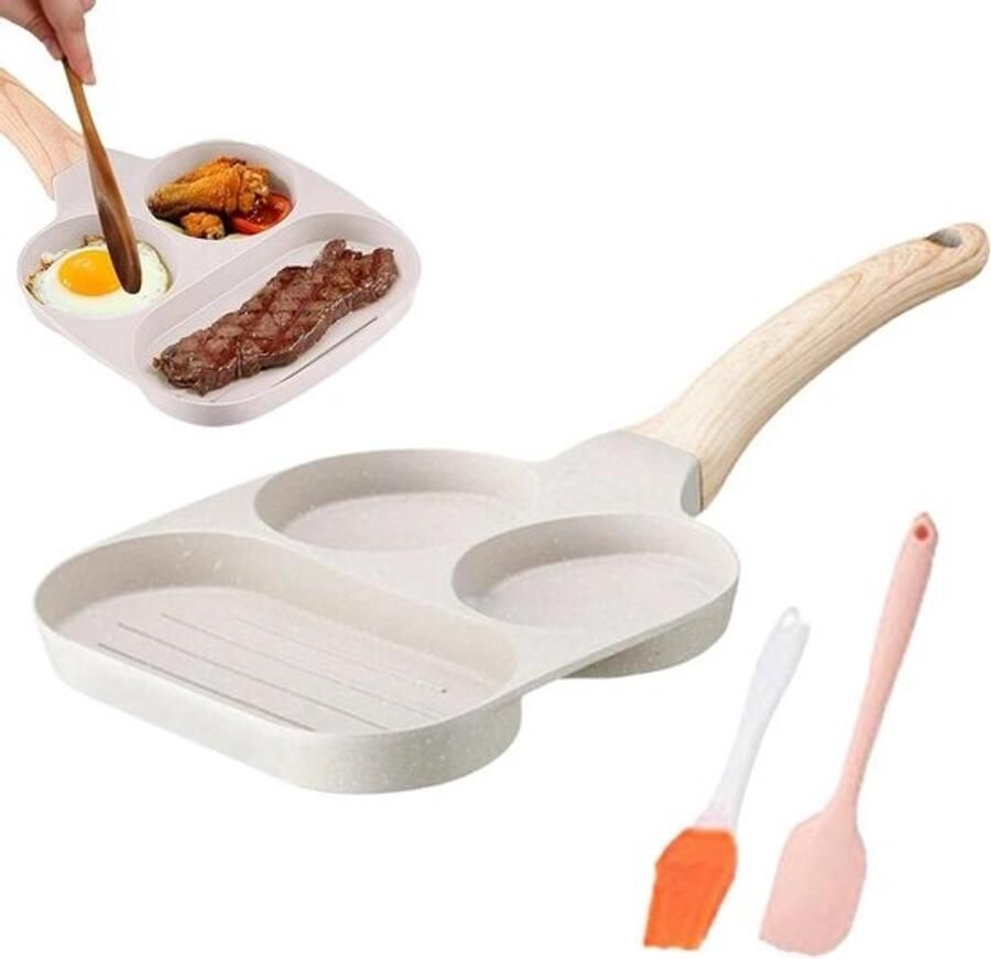 Pannenkoekenpan voor eieren pannenkoekenpan kookgerei voor gasfornuis en inductie koken omeletgrill eenvoudig te reinigen vaatwasmachinebestendig thuis dineren restaurants camping