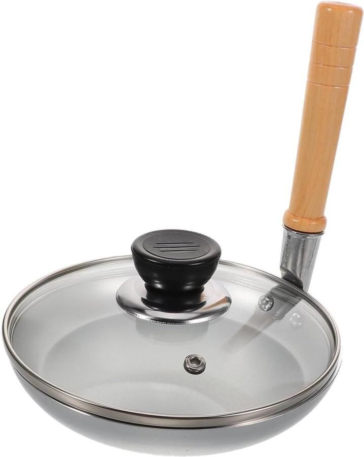 Omeletpan Eierpan Koekenpan Japanse Gerechten Maken Verticale Handgreep 18.5 cm Zilver