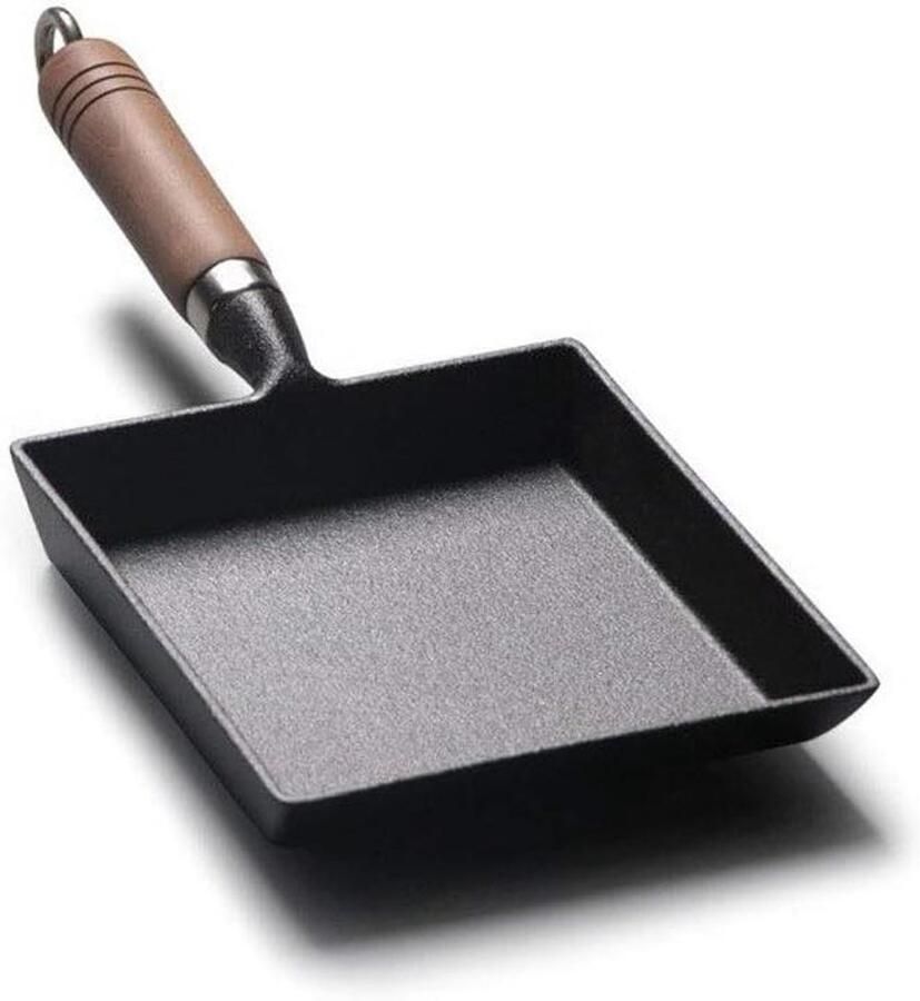 Omeletpan Koekenpan Eierpan Ontbijt Maken Geleidende Bodem Mini Rechthoek Zwart