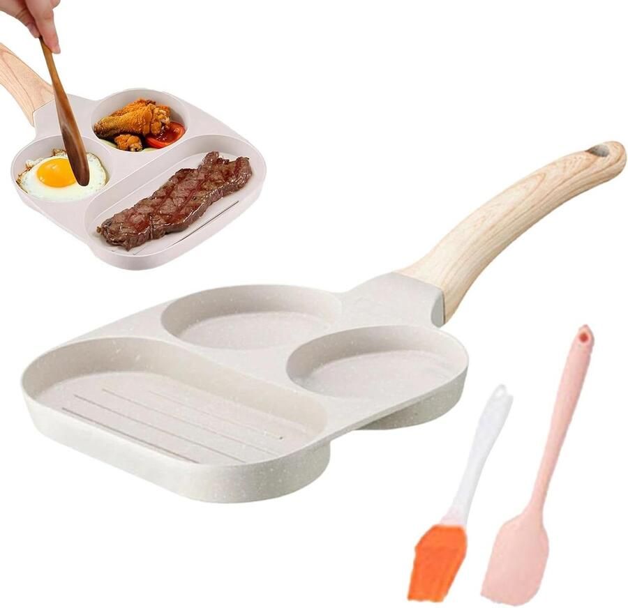 Omeletpan Koekenpan Grillpan Ontbijt Bakken Antiaanbaklaag 19 cm Meerkleurig