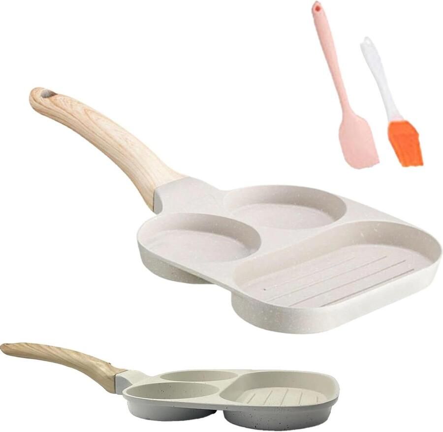 Omeletpan Koekenpan Grillpan Ontbijt Bereiden Antiaanbaklaag 19 cm Meerkleurig