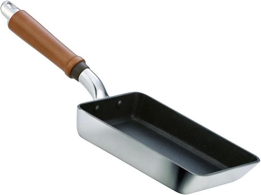 Omeletpan Koekenpan Ontbijt Maken Antikleeflaag 19 x 13 cm Zwart