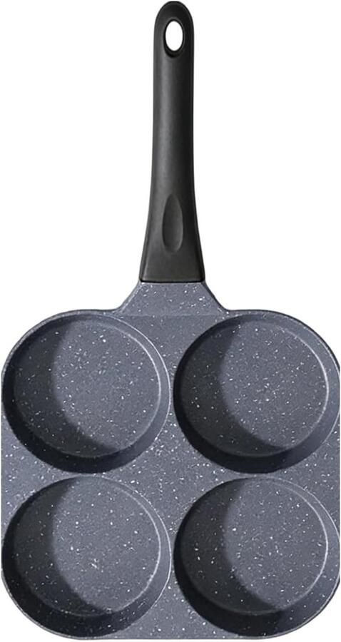 Omeletpan met antiaanbaklaag Eierpan koekenpan Ontbijt lunch diner Geïntegreerde temperatuurindicator 18 x 38 cm Zwart