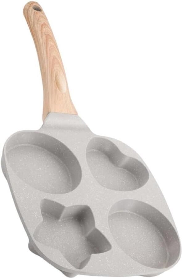 Omeletpan Met Sleuven Eierkoekenpan Pannenkoekenpan Ontbijt Maken Verdeelde Bakvormen 23x23x4 CM Grijs