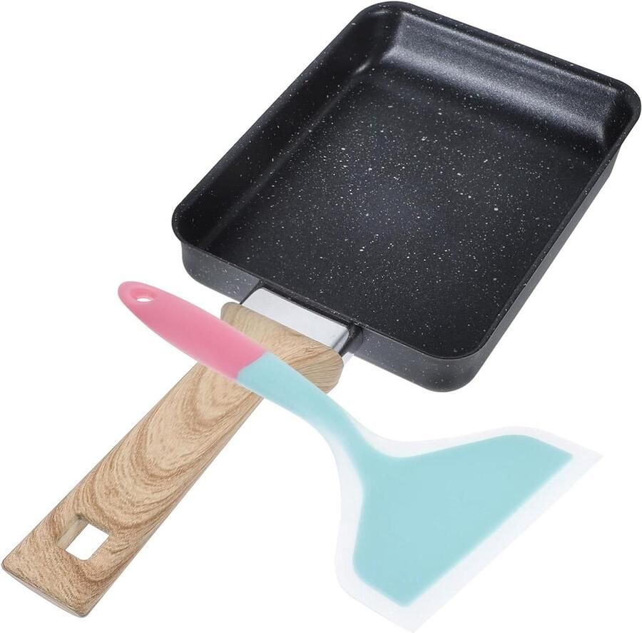 Omeletpan Rechthoekig Eierkoekenpan Koekenpan Ontbijt Bereiden Antiaanbaklaag Gelijkmatige Verhitting 3750 x 1500 cm kleuren