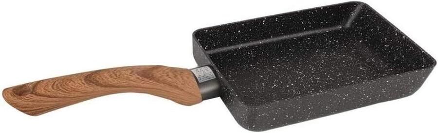Omeletpan Vierkant Ei Koekenpan Ontbijt Maken Anti-aanbak Gietijzer 35.5 x 13 cm Zwart