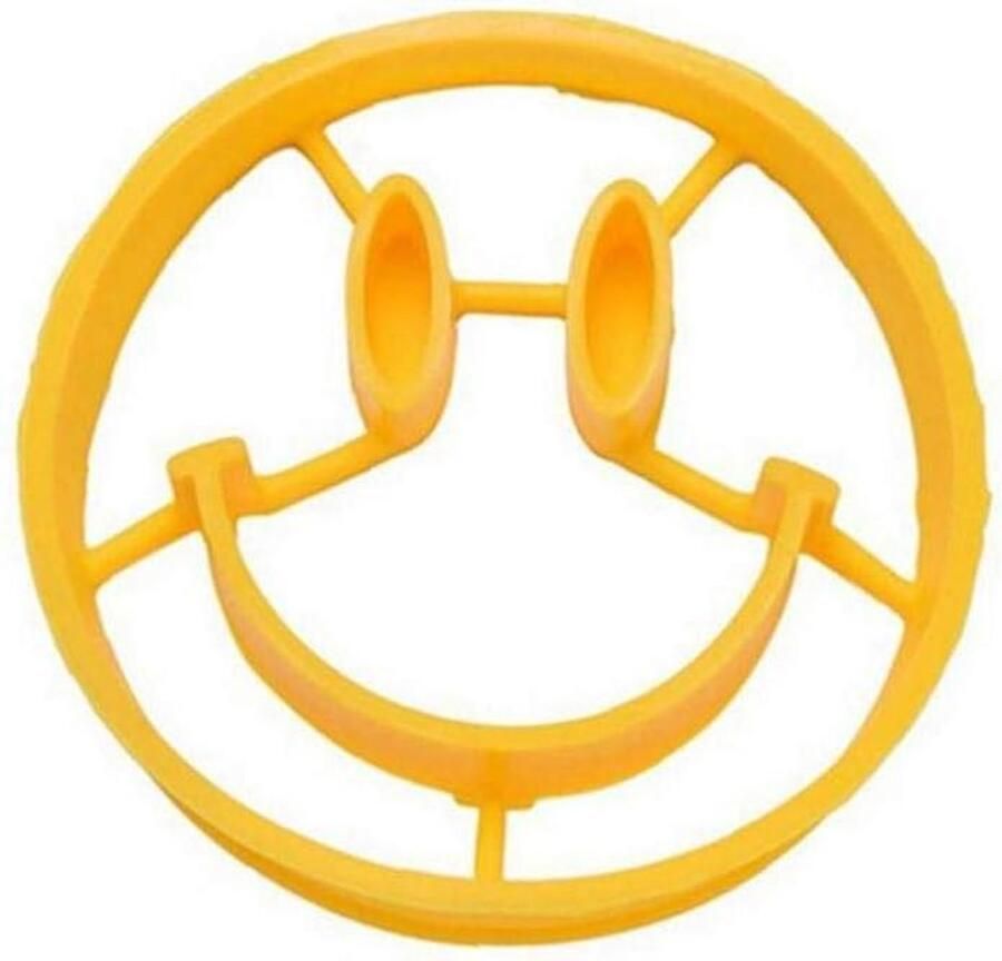 Omeletmal Smiley Eierpan Vorm Ontbijt Maken Grappige Vorm 12.5 cm Geel