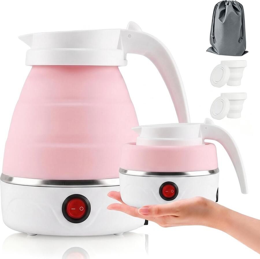 Omgoods 0.6L Vouwbare Elektrische Waterkoker voor Reizen