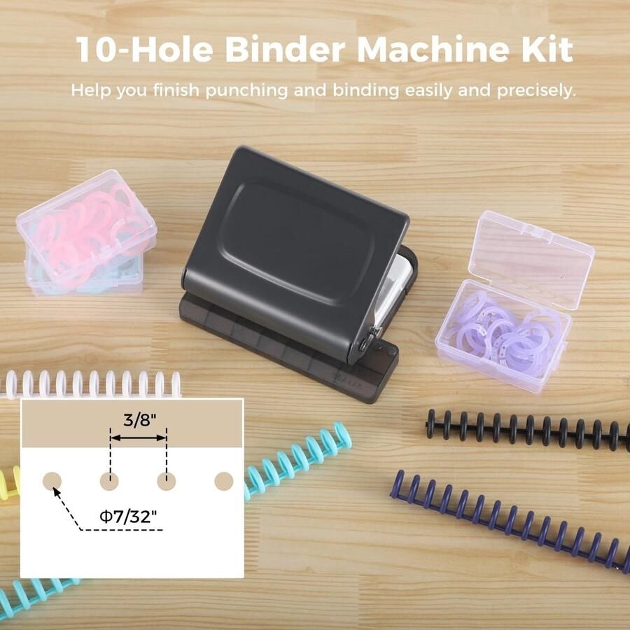 Omgoods 10 Hole Binder Machine Kit: Handmatig Bind Systeem - Foto 2