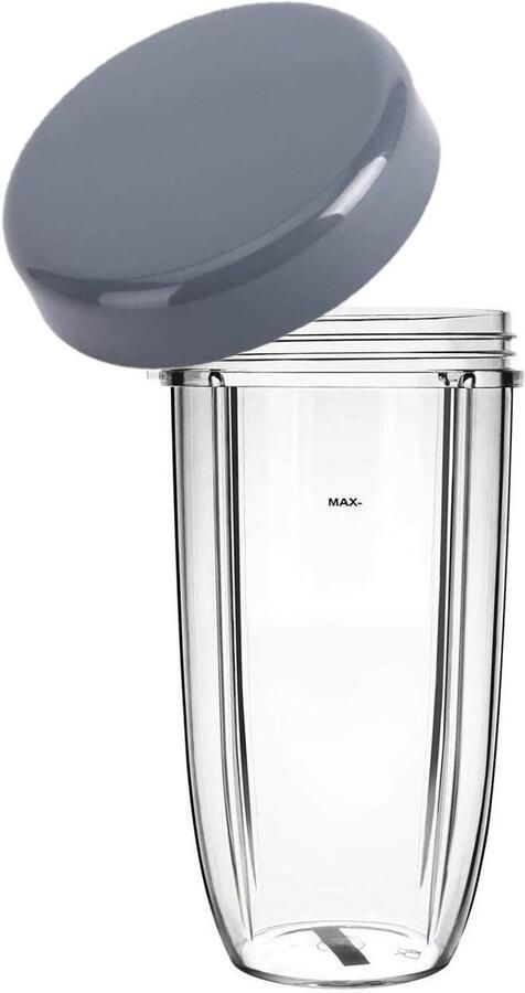 Omgoods 1000ml Blender Cup met Deksel voor Smoothies en Shakes