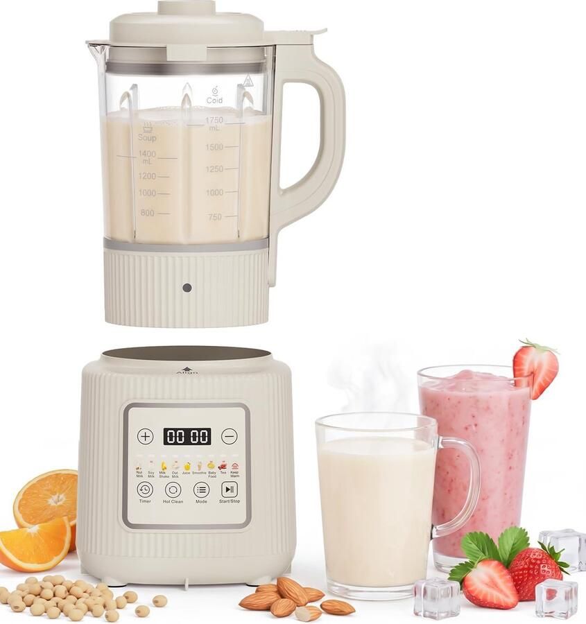 Omgoods 1750 ml Melk Maker Machine met 9-in-1 Functies