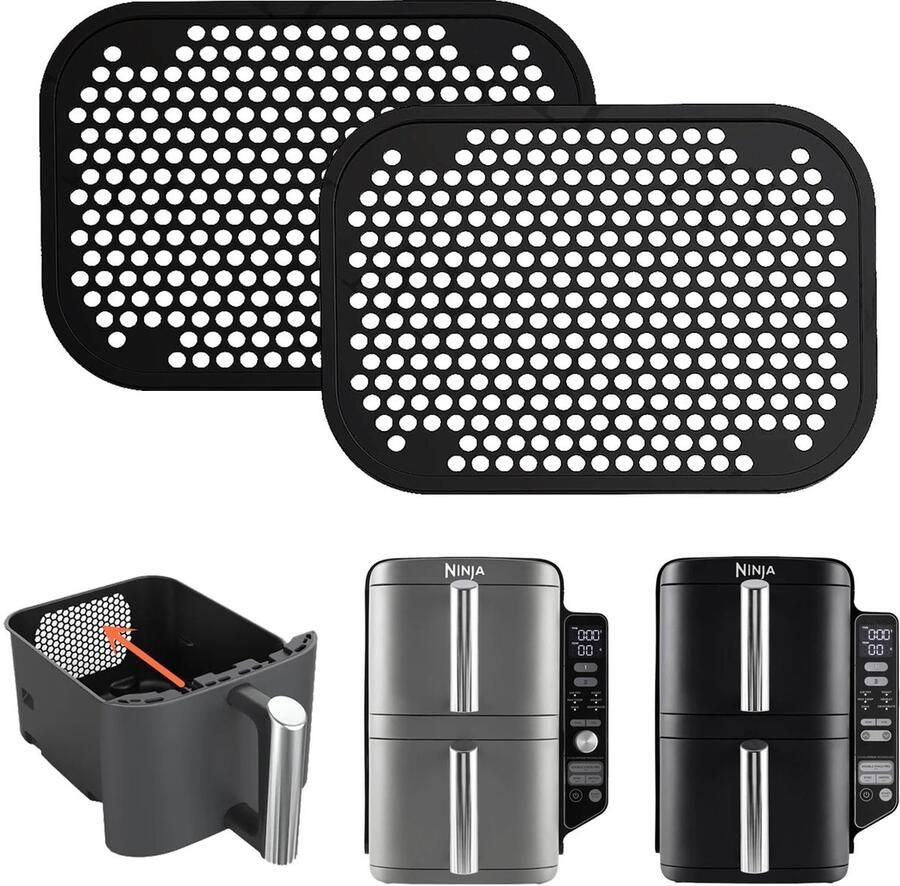 Omgoods 2 Stuks Silicone Spatbeschermers voor Airfryer Modellen