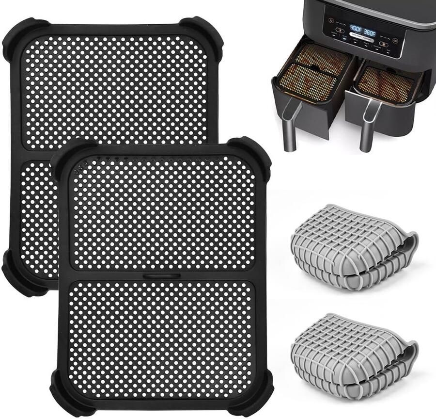 Omgoods 2 Stuks Spatbescherming voor Airfryer