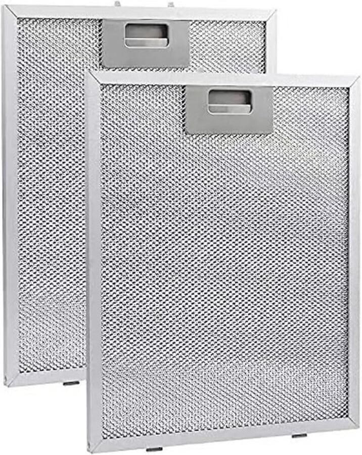 Omgoods 2 Stuks Vervangfilter voor Afzuigkappen Aluminium Vetfilter 305x267x9mm