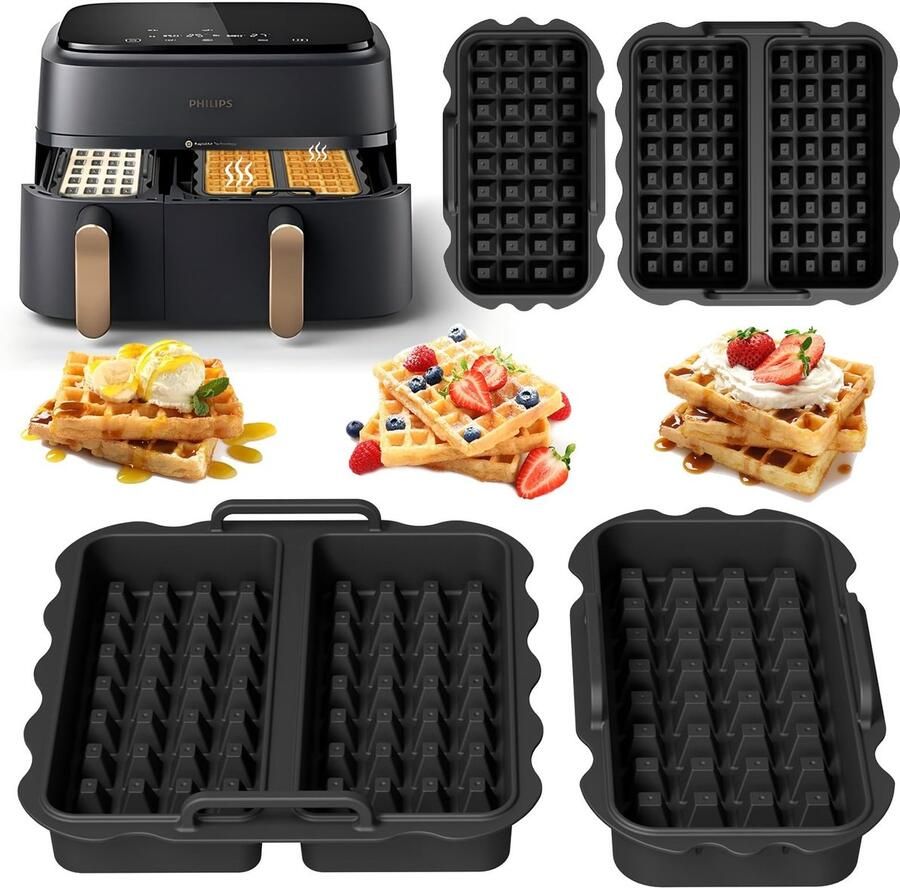 Omgoods 2 Stuks Wafelaccessoires voor Airfryer