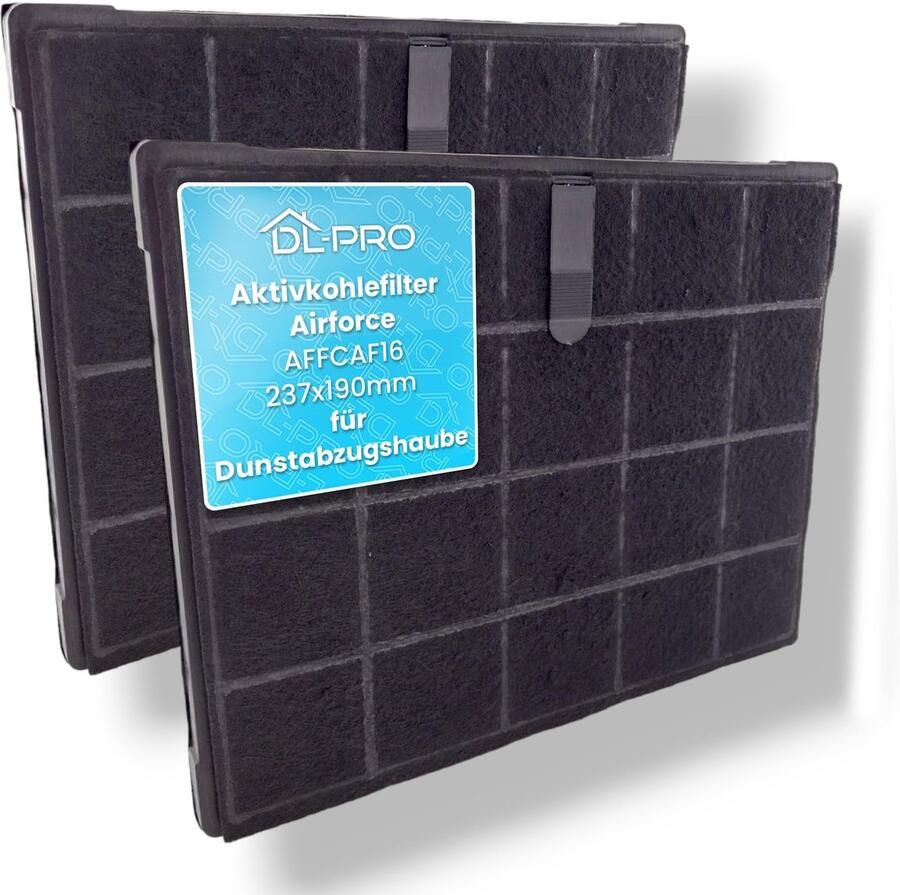 Omgoods 2 x Actieve Koolstoffilter voor Afzuigkap Geschikt voor Airforce AFFCAF16