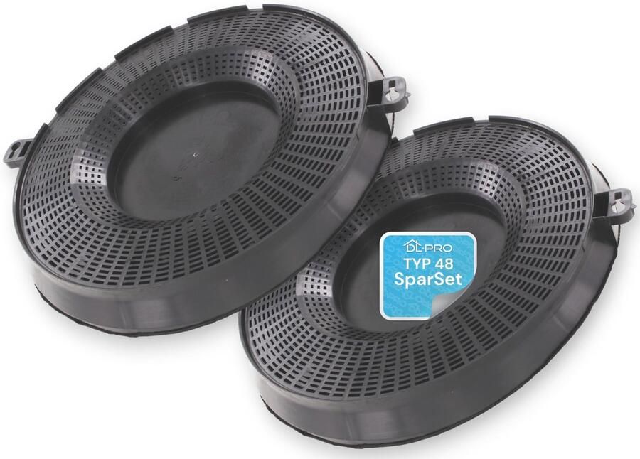 Omgoods 2 x Ronde Koolfilter voor en Whirlpool Afzuigkappen