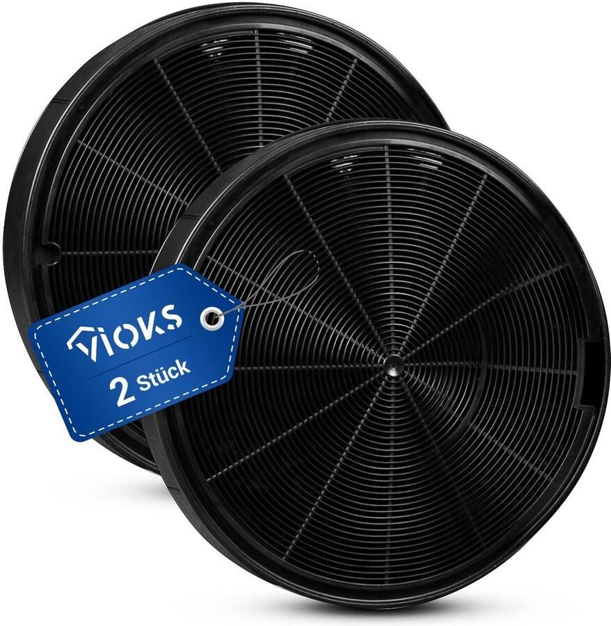 Omgoods 2x Actieve Koolfilter voor Afzuigkappen Vervangingsfilter voor Merken Ronde Vorm
