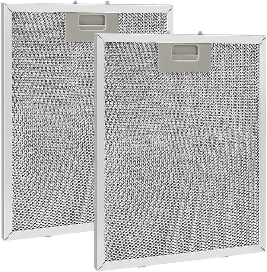Omgoods 2x Metalen Vettfilters 320 x 260 mm Aluminium Wasbaar voor Afzuigkappen