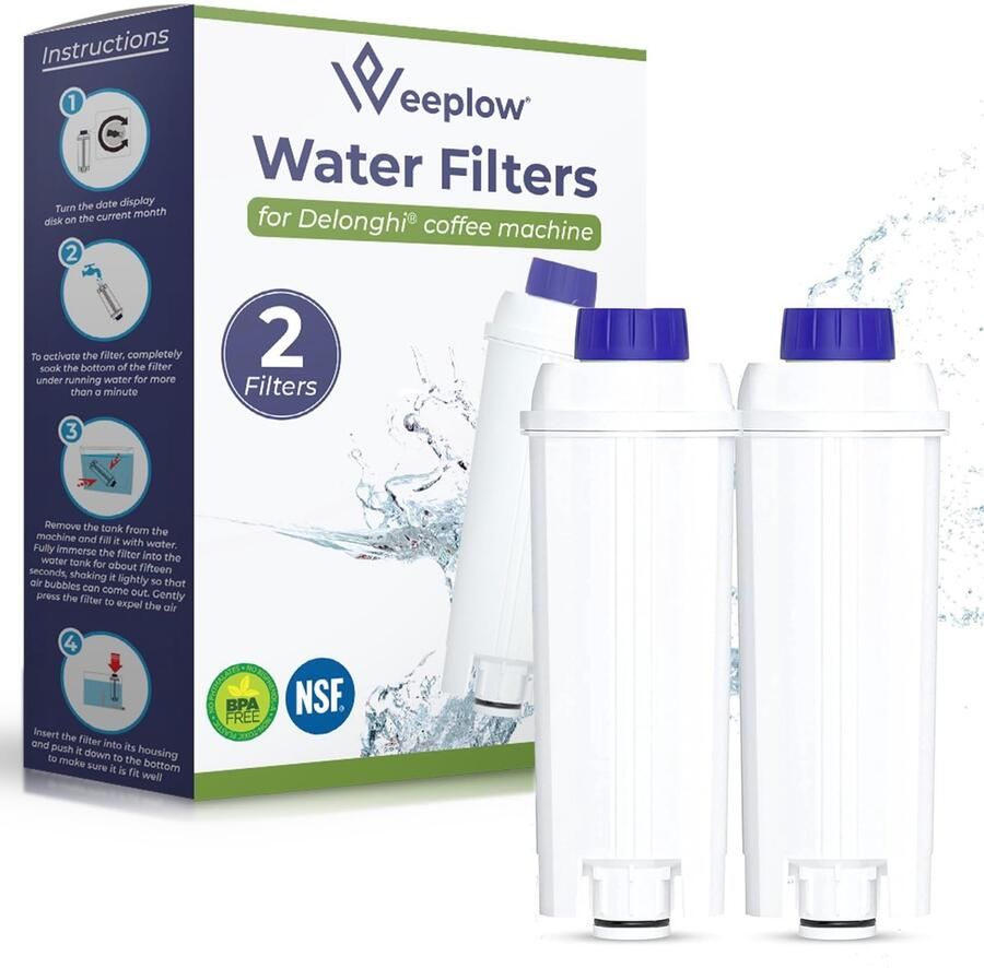 Omgoods 2x Waterfilters voor Koffiemachines Compatibel met Modellen