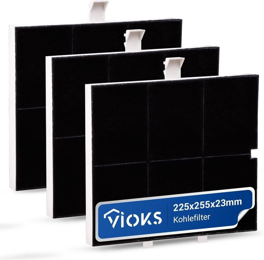 Omgoods 3 x Actieve Koolfilter voor Afzuigkap Vervangingsfilter voor Neff en Bosch